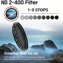 Bộ ống kính siêu mỏng 37mm/52mm(2.05 inch) cho máy ảnh UV Grad Blue Orange Color Filters & CPL ND & Star Filters dành cho máy ảnh điện thoại dùng cho video Vlog Portrait Photography - màu đen - Xem 19