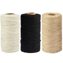 Rollo de 300M de cuerda de algodón blanco de 2mm - Cuerda artesanal resistente a granel para costura DIY, macramé, decoración de bodas y cumpleaños - Multicolor - Ver 27