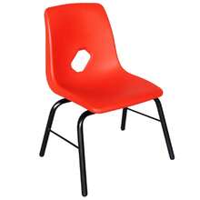 Silla infantil apilable, con asiento y respaldo en una sola pieza tipo concha de polipropileno - Rojo - Ver 2