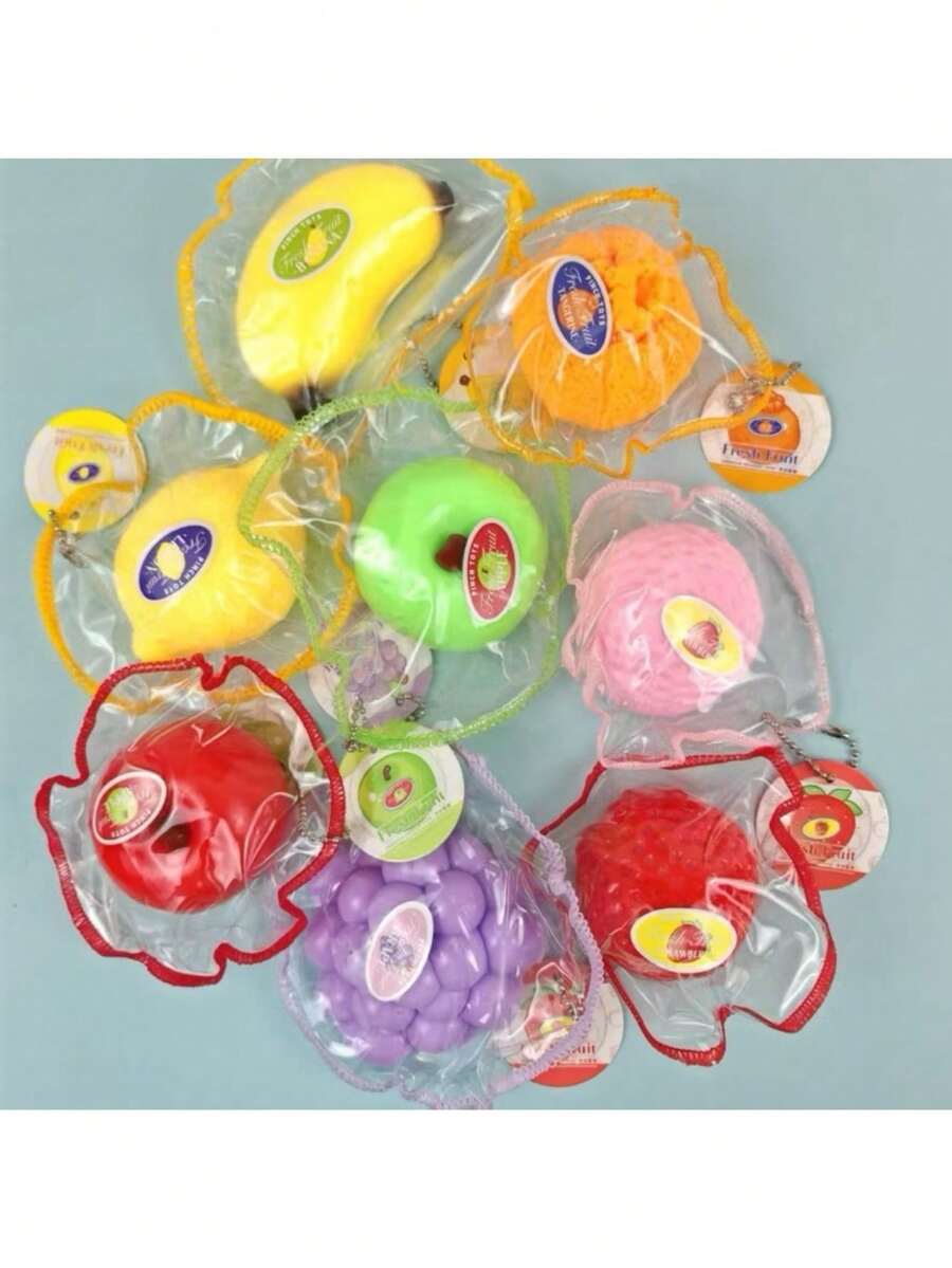 Quishy Anti-Stress Squeeze Fruits – Strawberry, Grape, Apple And Banana | Relaxation Stress Relief - HOA QUẢ - Xem 1