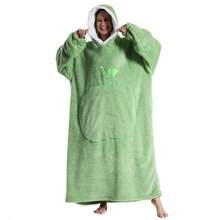 Oversized Blanket Hoodie, Hooded Blanket For Women, Solid Color Ultra Soft Warm Wearable Blanket Sweatshirt Women Men Adult, Gift For Ladies - Multicolor - View 16