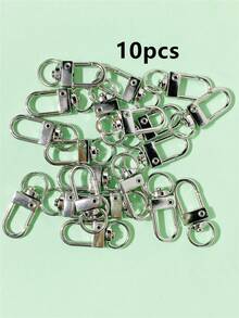 10pcs/30pcs Metal Lobster Claw Clasp, Swivel Keychain Clip Hook, DIY Keychain Craft, Jewelry Making Connector, Random Color - Keychain Claw Buckle - View 6