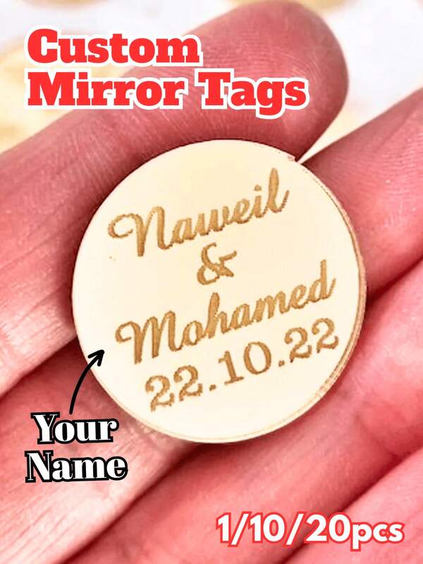 1/10/20 pezzi, Etichette a specchio rotonde personalizzate, Etichette in acrilico a specchio, Etichette per San Valentino, Regalo personalizzato, Gettone per ricevimento, Etichette in acrilico personalizzate, Bomboniere per festa di nascità, Etichette personalizzate, Lettering nome logo, Bomboniere per bambini, Gettone per ricevimento, Etichette in acrilico a specchio, Etichette in acrilico personalizzate, Charm per torta, Etichette color oro rosa, Specchio in acrilico, Nome logo, Regalo personalizzato, Etichetta per San Valentino, San Valentino