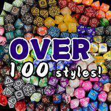 7颗/套随机多面骰子 - 神秘骰子套装，惊喜骰子袋，款式多样，随机D&D骰子和骰子袋，适用于角色扮演游戏、万智牌等桌面游戏，情人节、节日和生日的完美礼物，充满惊喜！ - 彩色 - 查看 3