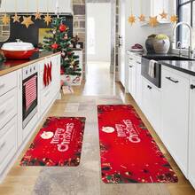 1/2/3 Pcs Thickened 0.47 Inch/1.2 Cm Christmas Kitchen Mat Set - Christmas Decor, Non-Slip Memory Foam Bottom, Suitable For Kitchen, Home Office, Laundry Room, Bathroom Decoration - Multicolor - View 7