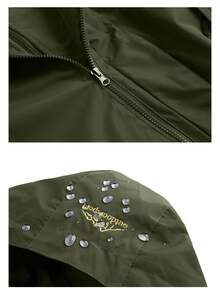 户外软壳外套，三合一可拆卸保暖内衬，防风防水，适合秋冬季节、滑雪等活动 - 軍綠色 - 查看 4