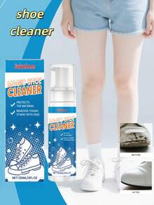 1 pieza Limpiador de zapatos Jakehoe, Agente de limpieza en seco para zapatos blancos, Agente de limpieza de superficie portátil para eliminar el amarillamiento, la suciedad y la oxidación, Limpiador de zapatos, Limpiador de zapatos deportivos blancos, Limpiador de espuma sin agua para zapatos deportivos, Limpiador de zapatos blancos, botas, lona, PU, tela, etc. Juego de limpieza de zapatos