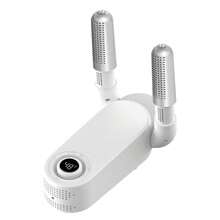 Purple Light Activated Carbon Fast Heating Shoe Dryer, Foldable And Storable, Intelligent Timing And Constant Temperature System, Fast Shoe Drying Artifact - White - View 1