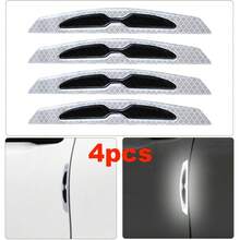 2/4 Pcs Door Cushion Protector With Reflective Sticker-Anti-Scratch And Anti-Collision Vehicle Guard, High-Grade Soft Silicone Door Edge Buffer, Lighted Decorative Sticker For Enhancing Visibility, Very Suitable For Parking, Opening/Closing Or Wall When Colliding, Protect The Door, Edge And Body From Scratches - Multicolor - View 9