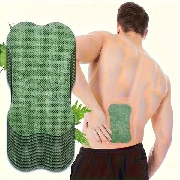 Green Bone Lumbar Patches For Shoulders, Neck, Hands, Back, Feet - Natural Ingredients Patch, No Chemicals, For Sensitive, Home Use, Comfortable & Non-Irritating, Skincare Routine, Chemicalfree Skincare, Skincare Accessory, Skincare Enthusiasts, Shoulder Support, Pure Plant Care, Self-Heating, Each Patch Lasts For 8 Hours.