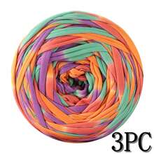 1/3 Pcs T-Shirt Yarn, Woven Fabric Knitted Yarn, Used For Crocheting And Knitting Bags, Cushions, Dolls, Handicraft Crochet Projects - Multicolor - View 184