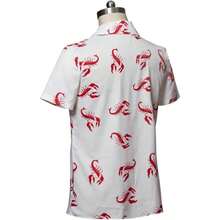 Kramer - Camisa de langosta con botones, camisa blanca de manga corta, camisas hawaianas - XL + blanco - Ver 8