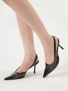 Pantofi cu toc înalt minimalisti pentru femei, culoare nud, cu vârful ascuțit, la modă, atrăgători, transparenti, cu toc piramidal, potriviți pentru petrecere, purtare zilnică, bal, vacanță, vară, tocuri înalte elegante, întoarcerea la școală, facultate, Halloween distinctiv, petrecere de Crăciun, noapte sexy