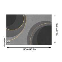 1pc Modern Minimalist Geometric Abstract Art Area Rug, Soft Faux Wool Rectangular Carpet, Suitable For Living Room, Bedroom, Entryway, Bathroom, Hallway, Patio, Kitchen, Indoor Outdoor, All Season, Large Size Doormat, Home Decor - Multicolor - View 13