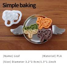 秋季烘焙模具 - 可爱的秋季饼干模具，包含橡树、栗树、枫树和银杏叶图案 - 适用于感恩节、万圣节和圣诞节的饼干模具 - 易于清洁的饼干装饰工具，适合家庭烘焙师和专业糕点师 - 非常适合制作饼干、糕点和糖果 - 秋季厨房装饰、季节性烘焙工具、节日设计、厨房用具、甜点模具、节日装饰品 - 白色 - 查看 16