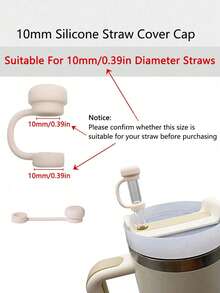 6 件/2 件吸管盖可重复使用硅胶吸管盖，兼容 杯防溢漏塞防溅防尘吸管盖，返校必备，硅胶吸管盖防尘杯配件 - 無色 - 查看 4