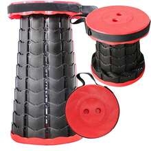 Banco Retráctil Taburete Plegable Portátil - Rojo - Ver 7