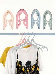 20/10/8/6/5/3/1 Pcs Travel Clothes Hanger, Portable Foldable Clothes Hanger, No Clips, Foldable Drying Rack, Foldable Travel Hanger, Non-Slip Design, Non-Slip Drying Rack For Retail Stores, Cruise Essential (Random Color) - Multicolor - View 6
