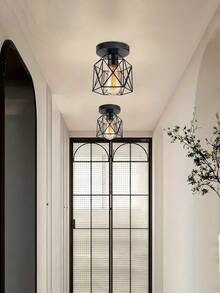 Luminária de teto minimalista criativa de 1/2 peças, base E27, adequada para iluminação de corredores, cozinhas, bares, balcões, entradas e escadas (lâmpada não incluída)