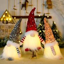 1PCS/3PCS/5PCS Christmas Gnome Handmade Sequins Hat Christmas Decoration Dwarf Christmas Luminous Faceless Doll Ornaments Light Up Elf Fall Gnomes Thanksgiving Table Christmas Gnome Handmade Sequins Hat Christmas Decoration Dwarf Christmas Luminous Faceless Doll Ornaments Light Up Elf Fall Gnomes Thanksgiving Table Decor