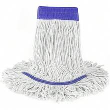 Loop-End Commercial String Mop Head – 6-Inch Highly Absorbent Cotton Blend Replacement For Industrial & Home Use - 白色 - 查看 1