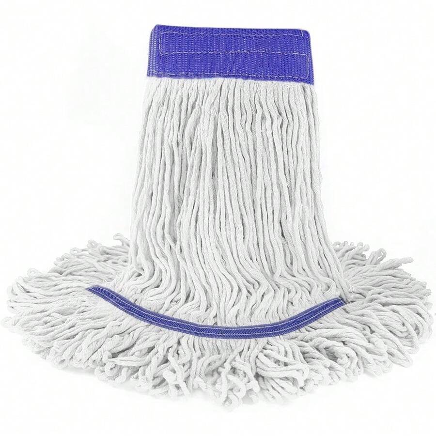 Loop-End Commercial String Mop Head – 6-Inch Highly Absorbent Cotton Blend Replacement For Industrial & Home Use - 白色 - 查看 1