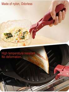 Silicone Multi-Function Heat Resistant Tongs - Heatproof Silicone Grip, Non-Slip Coating, Ergonomic Hot Plate, Tray Stand - Food Processing Kitchen Tool, Microwave Steamer Tongs, Multi-Function Bowl Rack Clip, Air Fryer Tongs, Heat Resistant Handle, Heat Resistant Bowl Clip, Oven Pot Clip - Multicolor - View 6