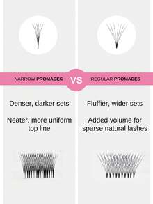 ARTSTAR 4D/5D/6D Lashes 500 Fans Loose Fans Slim Narrow Sharp Stem Pointy Base Loose Fans Medium Stem Thin Premade Volume Fans Eyelashes