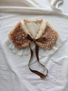 1 chiếc bịt tai bằng vải nhung giả ren dễ thương hình sừng hươu, bịt tai dày ấm áp thời trang thu đông cho bé gái dễ thương, dùng để mặc hàng ngày - Nhiều màu - Xem 14