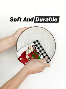 1/2pcs Christmas Gnome Kitchen Towels - Soft, Absorbent Microfiber Dish & Hand Towels For Holiday Decor, Machine Washable, Christmas Kitchen Towels, 15.7x23.6inch , Perfect For Holiday Home Decor