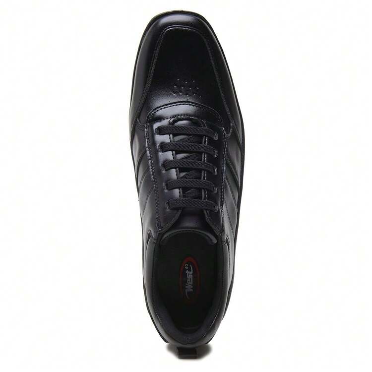 Men's Comfort Shoes, Black Coffee, Leather, Everyday, Tennis Style, Soft, Orthopedic, Comfortable - màu đen - Xem 5