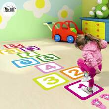 1 Set - Hopscotch Game Stickers, Numeric Pattern Game Stickers, Interactive Educational Game Stickers, Suitable For Room, Living Room - Birthday Gift - Easter Gift - New Year Gift - Valentine's Day Gift - Perfect Gift - Gift - Toys - Games - Multicolor - View 6