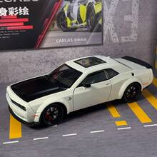 1:24 黑色金属压铸赛车模型，具有逼真的设计、声音和转向 - 适合年轻人收藏的完美玩具车、圣诞装饰和礼物 - 彩色 - 查看 12
