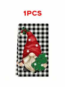 1/2pcs Christmas Gnome Kitchen Towels - Soft, Absorbent Microfiber Dish & Hand Towels For Holiday Decor, Machine Washable, Christmas Kitchen Towels, 15.7x23.6inch , Perfect For Holiday Home Decor