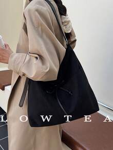 low tea 1 pièce Sac à épaule  pour femmes, sac fourre-tout vintage casual grande capacité avec nœud papillon, design multi-poches, fermeture magnétique, bandoulière réglable, convient pour les voyages, les courses, les sorties, cadeau pour les femmes, les adolescentes, les étudiantes, les débutantes et les employées de bureau, idéal pour le bureau, l'école, le travail, les affaires, les déplacements, l'extérieur, les voyages, la randonnée