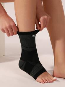 JINGBA SUPPORT 1 buah Penyangga Pergelangan Kaki Elastis dan Bernapas Unisex - Penyangga Pergelangan Kaki Kompresi Olahraga, Cocok untuk Lari, Bola Basket, dan Yoga - Hitam - View 7