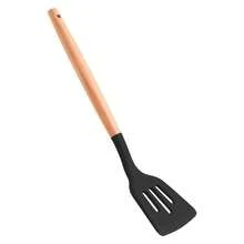 1 Pc Wooden Handle Silicone Spatula Kitchen Stir-Fry Spatula Home Cooking Silicone Kitchenware Steak Pan Spatula