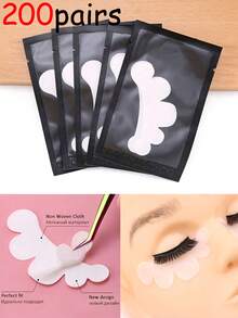 200 pares de parches para extensiones de pestañas, parches en forma de nube para extensiones de pestañas, parches de hidrogel para extensiones de pestañas, parches de gel sin pelusa para debajo de los ojos, para extensiones de pestañas, protección de extensiones de pestañas, adecuado para salones profesionales y uso personal.