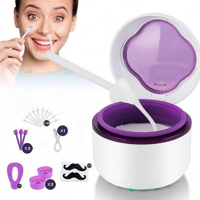  Foreverlily Mini Wax Kit – Speciellt utformad för näshår, öronhår och ögonbryn | Kompakt och bärbar