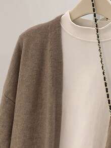 Women's Fall/Winter Oversized Slouchy Soft Knit Cardigan - Mid-Length Cozy Sweater Outerwear