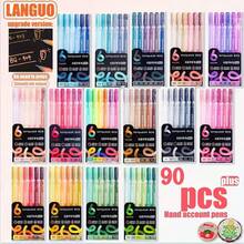 Languo Full-Color Handwriting Pen Set, 15 Boxes, Each Containing 6 Pens, 1.0Mm Multi-Color Drawing Pens, Creative Writing Gift Set, Suitable For Professional Artistic Use, Holiday Gifts, And Back-To-School Supplies