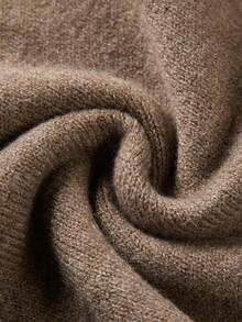 Áo len nữ tay dài cổ tròn mùa xuân/thu, thiết kế tối giản màu trơn mới, kiểu dáng thanh lịch, phù hợp mặc đi làm. - Xám nâu pha trộn - Xem 9