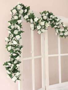 1/3/5PCS Artificial Flowers Rose Vine Wedding Site Decoration Home Bedroom, Wedding Decorations, Living Room, Bathroom Wall Hanging Decoration Materials Outdoor Garden School Birthday Party Supplies Valentine's Day Decoration New Year Home Decor Christmas Decorations Room Decor Christmas