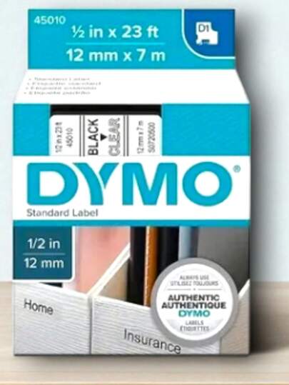  Cinta D1 Para Rotulador Label Manager 45010 12mm Dymo