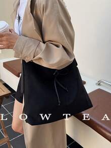 low tea 1 pièce Sac à épaule  pour femmes, sac fourre-tout vintage casual grande capacité avec nœud papillon, design multi-poches, fermeture magnétique, bandoulière réglable, convient pour les voyages, les courses, les sorties, cadeau pour les femmes, les adolescentes, les étudiantes, les débutantes et les employées de bureau, idéal pour le bureau, l'école, le travail, les affaires, les déplacements, l'extérieur, les voyages, la randonnée