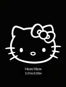 Sanrio قطعة واحدة ملصق كارتوني جميل لهيلو كيتي لالدراجات النارية والسكوتر والحماية من الخدوش، مقاوم للماء وحماية من الشمس، ملصق زخرفي لغطاء خزان الوقود والنافذة والمصد