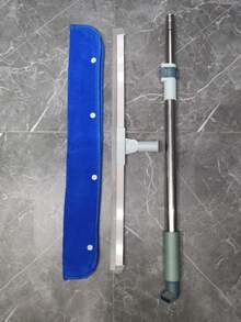 1pc Telescopic Floor Squeegee + Floor Brush Magic Broom, Household Scraper, Bathroom Squeegee, Large Size Floor Scraper, Suitable For Indoor Cleaning, Glass, Hair, Fine Dust, Liquid, Smooth Floors - Multicolor - View 8