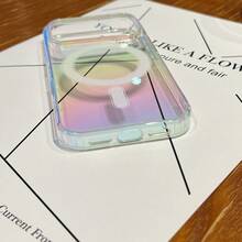 Shockproof Magnetic Colorful Gradient Transparent Phone Case For Aurora, Compatible With IPhone 17 Air 16 15 14 Plus 13 12 11 Pro Max, Transparent Protective Cover Spring Gift,International Version, Not The Domestic Version - Color - View 8