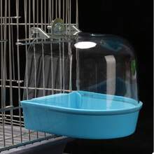 Baño de pájaros grande y transparente, adecuado para cacatúas, loros, periquitos, inseparables, accesorios de baño - Multicolor - Ver 14