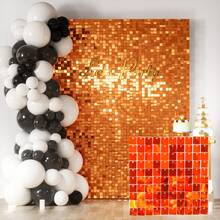 10 pezzi 30cm x 30cm Pannelli decorativi da parete lucidi, fondali con paillettes colorate, pannelli riutilizzabili e facili da installare, decorazioni per compleanni, feste, matrimoni, palcoscenici, San Valentino, Natale, Ringraziamento, regali, decorazione pareti domestiche